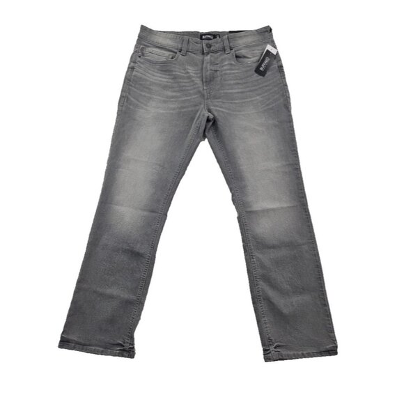 Buffalo David Bitton Straight Six Jeans Men's 34x30 Washed Gray NWT Stretch NEW - Picture 1 of 16
